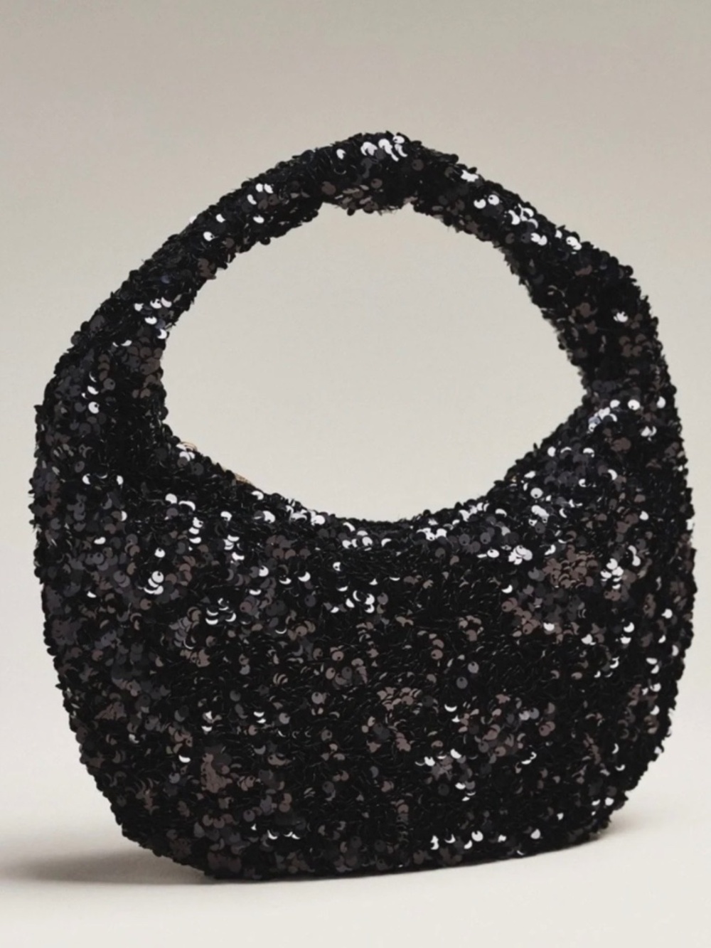 Anthropologie crescent sequin purse